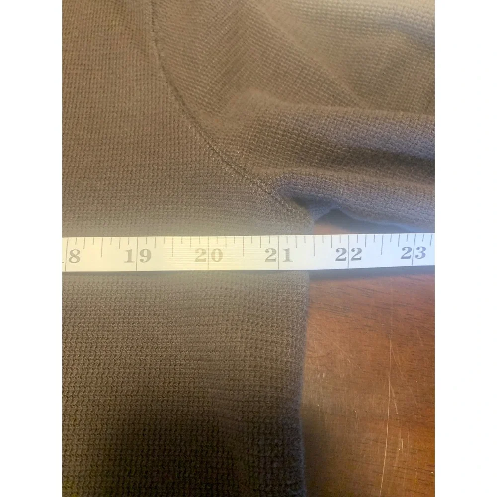 Banana Republic Brown Cotton Blend Crewneck Knit Henley Sweater Size M